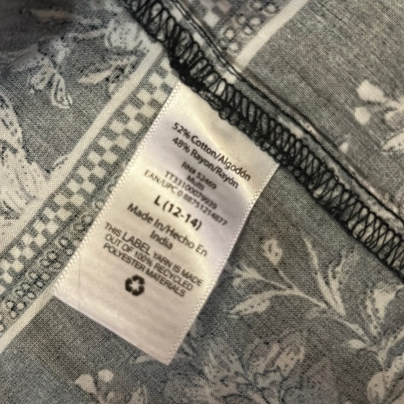 TIME and TRU Floral Long Sleeve Blouse size Large - Picture 6 of 10